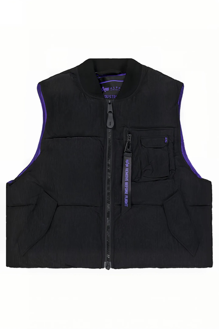 NWT Alpha Industries Ma-1 Puffer Vest Black Sz M